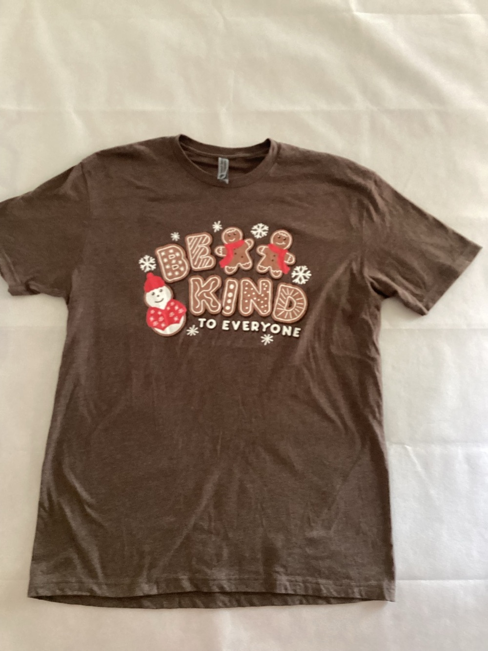Next Level Apparel Brown Graphic Crewneck Tee Size Large #27